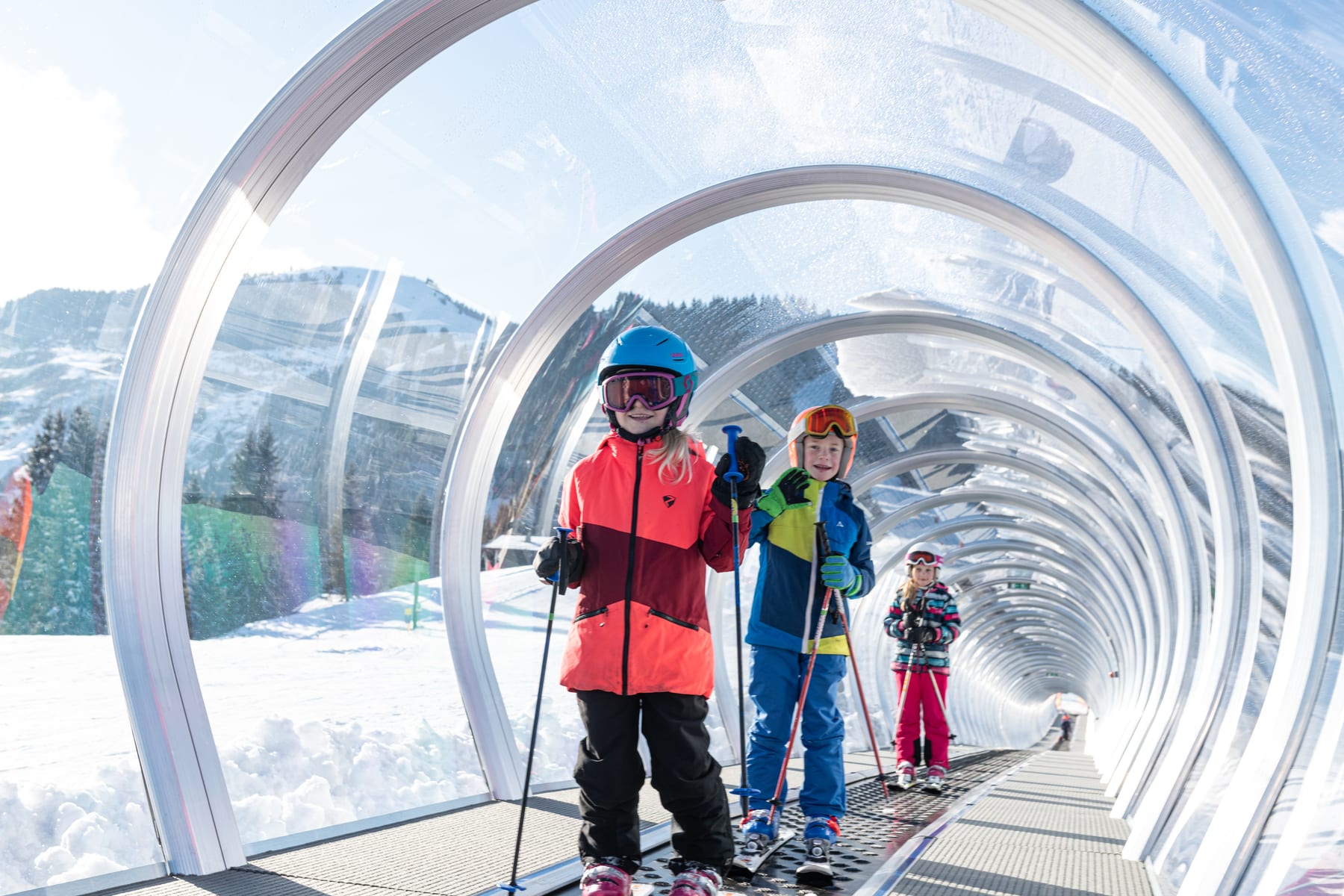 Skifahren Kinder Markbachjoch